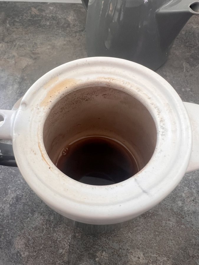 Stained inside of a teapot