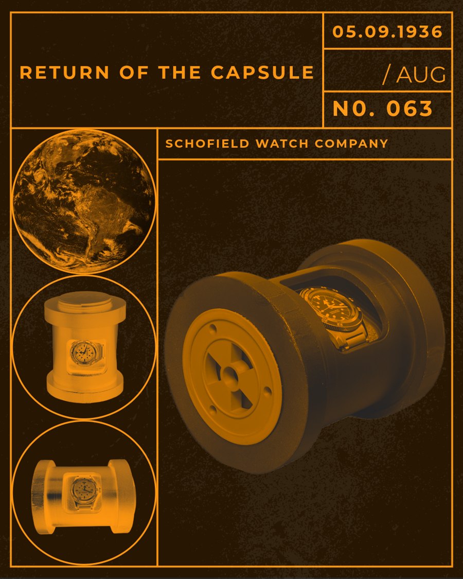 Return of the Capsule poster in orange duotone