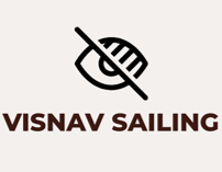 VisNav Sailing concept logo with a crossed-out eye