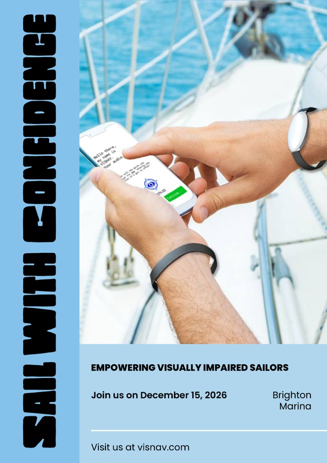 Poster: Sail with confidence, empowering visually impaired sailors, Brighton Marina